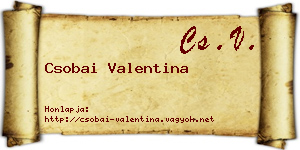 Csobai Valentina névjegykártya